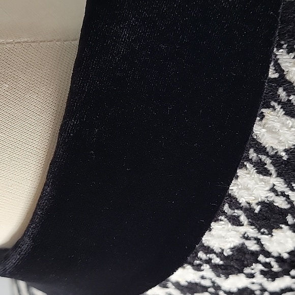 Tahari lined 3 button velvet collar herringbone blazer womens sz 14 - Picture 8 of 10